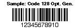 Code 128 Opt. Gen. Bar Code