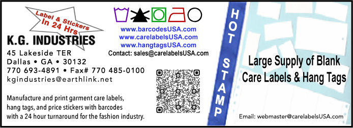 We print price stickers with barcodes or hang-tags. We also print on woven ribbon fabric and nonwoven washable paper. Specialize in short run variable data services. Custom handmade or hand made