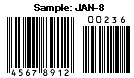 JAN-8 sample barcode
